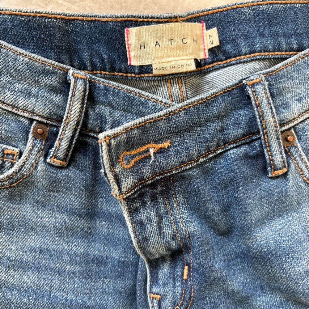 Hatch Cropped Maternity Jean Sz 27 Petite